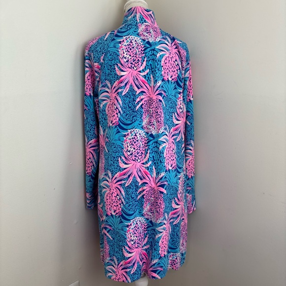 Lilly Pulitzer Skipper Dress in the Borealis Blue Tropic Down Low Print size XL - Picture 9 of 13